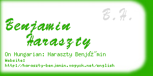 benjamin haraszty business card